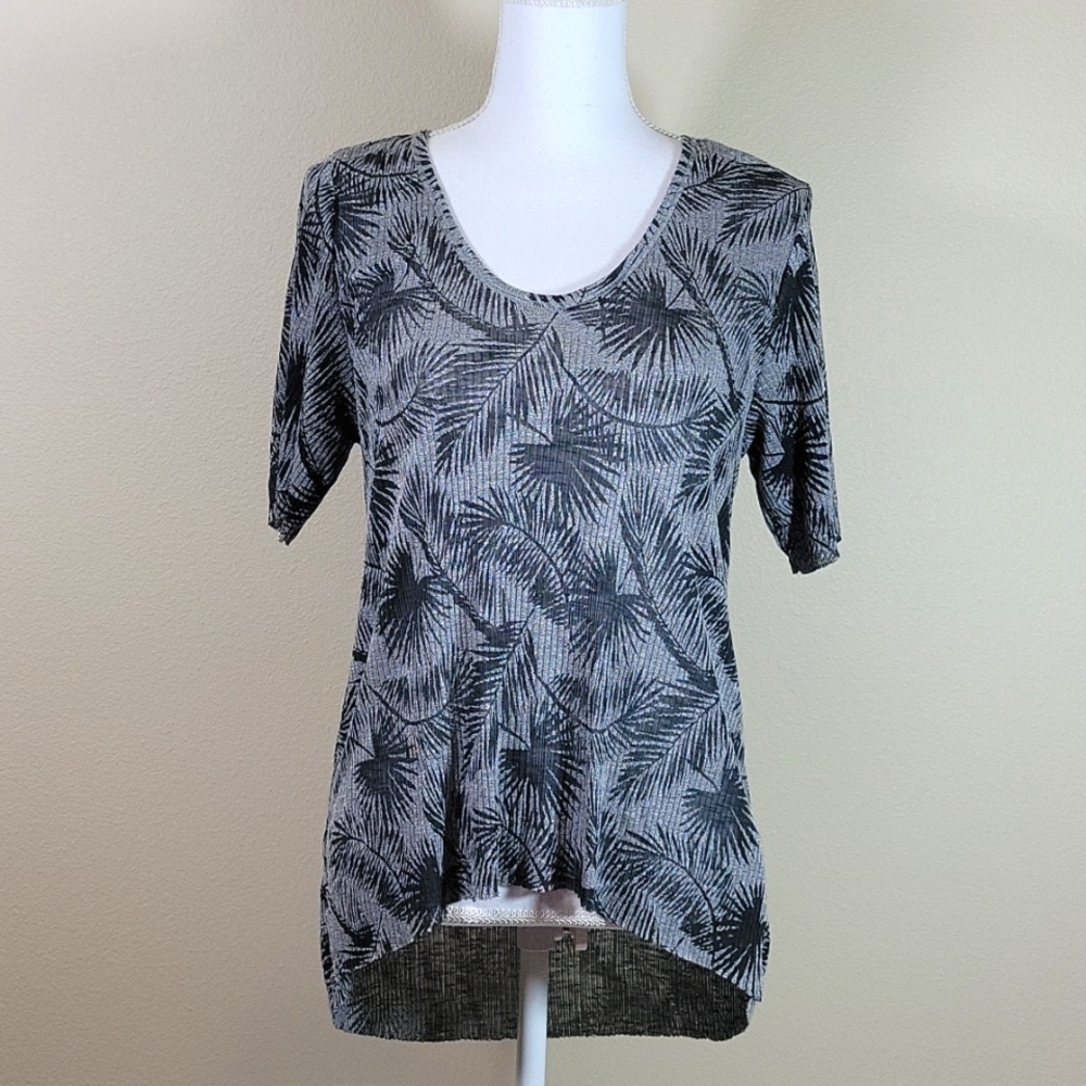 Zara burnout ribbed tee